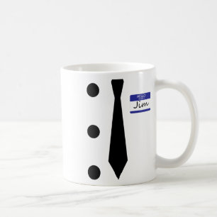Taza De Café 3 Hole Punch Jim Costume Camiseta Fácil Halloween
