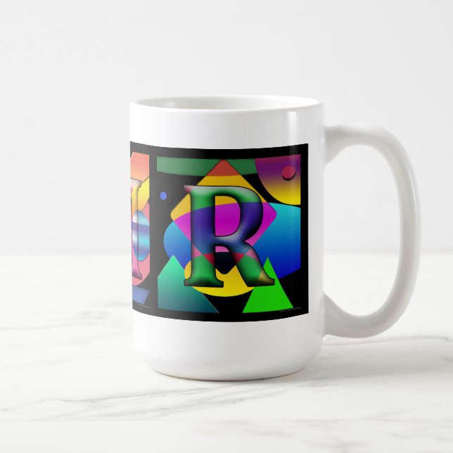 Taza De Café 3 Iniciales Mug (Derecha)