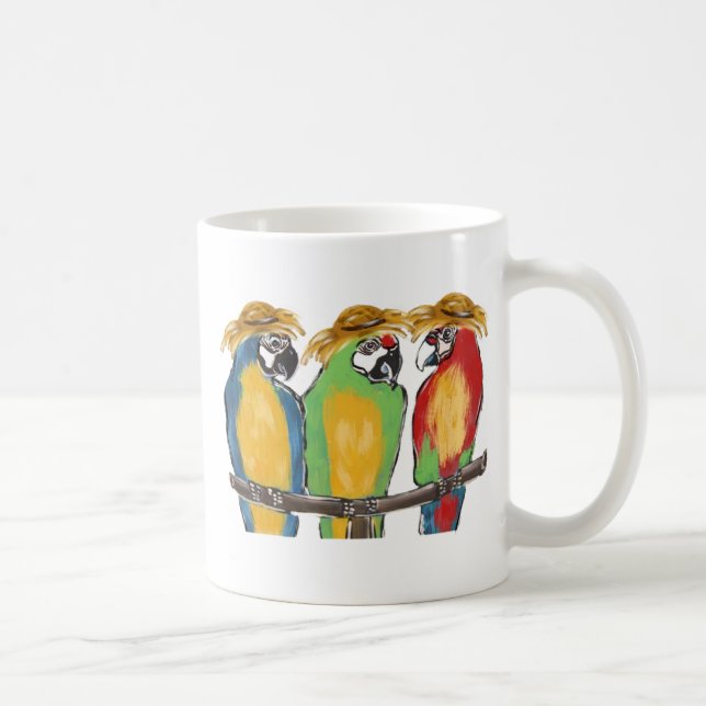 Taza De Café 3 Loros (Derecha)
