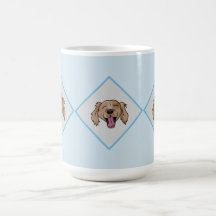 3 Mug con motivos de diamante azul recuperador mar