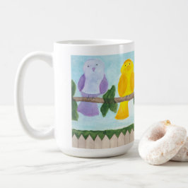 Taza De Café 3 Pájaros Coloridos