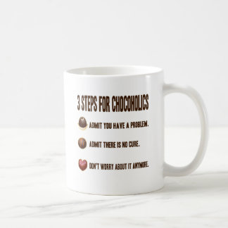 TAZA DE CAFÉ 3 PASOS PARA CHOCOHOLICS