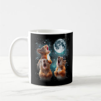 Taza De Café 3 Squirrel Moon Howling Squirrel Head Funny