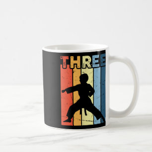 Taza De Café 3 Triple Karate 3 cumpleaños Marti de 3 años