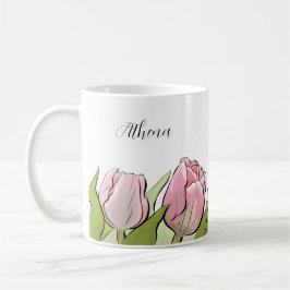 Taza De Café 3 tulipanes personalizados