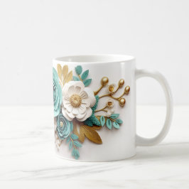 Taza De Café 3D Floral Mug