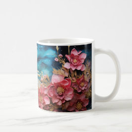 Taza De Café 3D Floral Mug