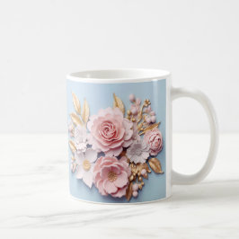 Taza De Café 3D Floral Mug