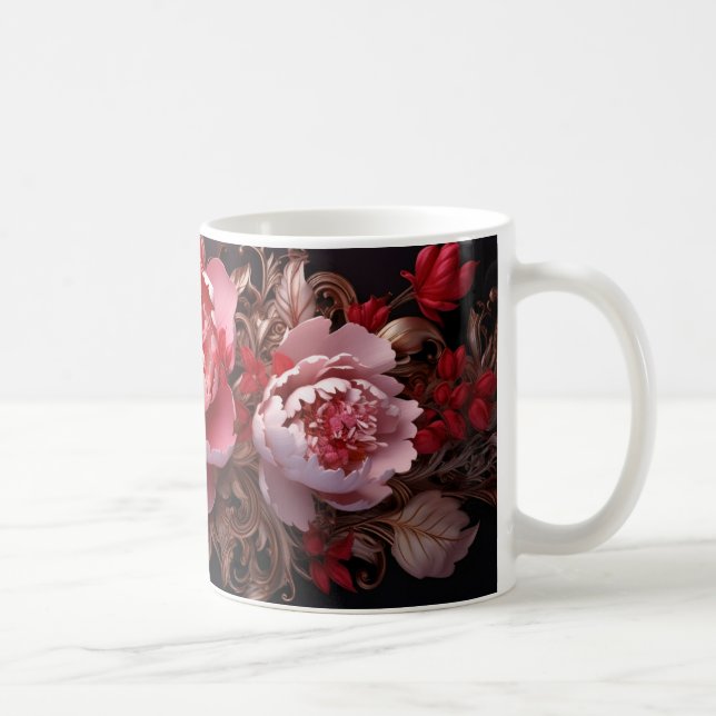 Taza De Café 3D Floral Mug (Derecha)