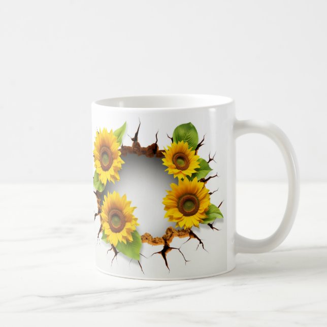 Taza De Café 3D Floral Mug (Derecha)