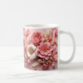 Taza De Café 3D Floral Mug