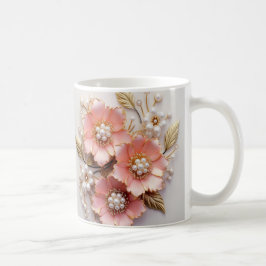 Taza De Café 3D Floral Mug