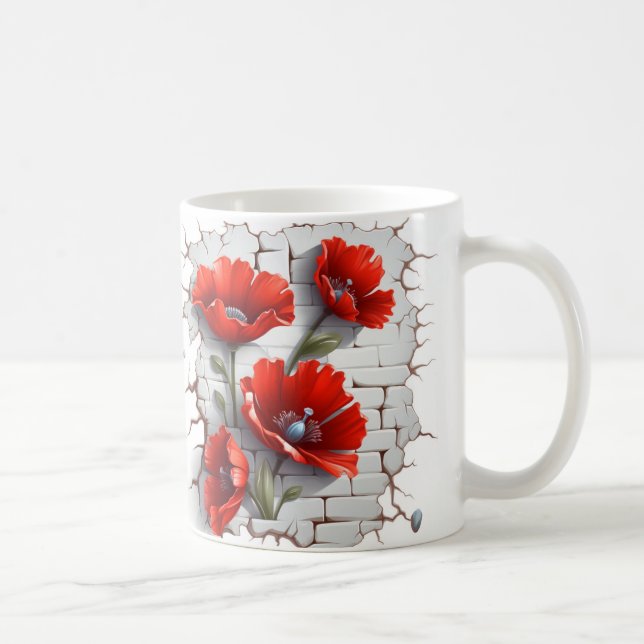 Taza De Café 3D Floral Mug (Derecha)