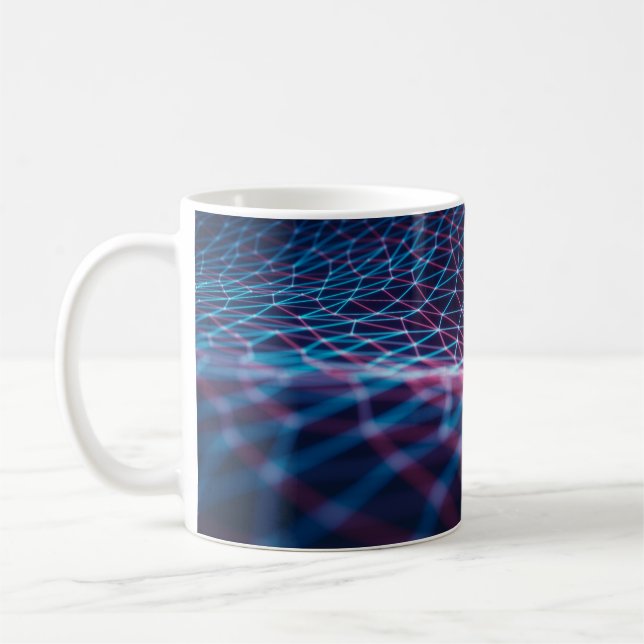 Taza De Café 3D illustration, embossed mesh representing intern (Izquierda)