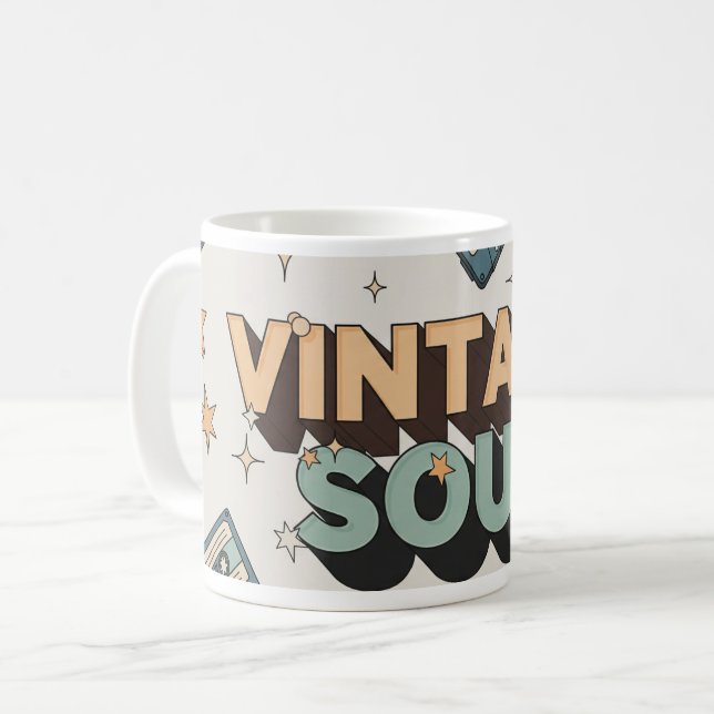 Taza De Café 3D Lettering & Cassette Tape Design (Anverso izquierdo)