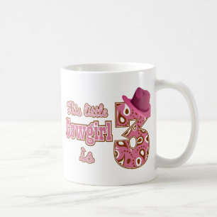 Taza De Café 3ro cumpleaños de la vaquera