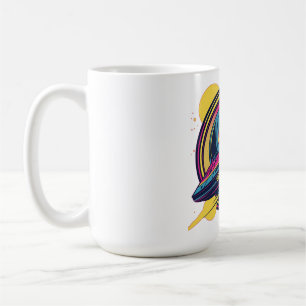 Taza De Café 404 Gravity Not Found - Arte pop del espacio retro