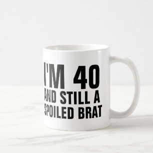 TAZA DE CAFÉ 40.º CUMPLEAÑOS FUNNY CAFFEE BRAT