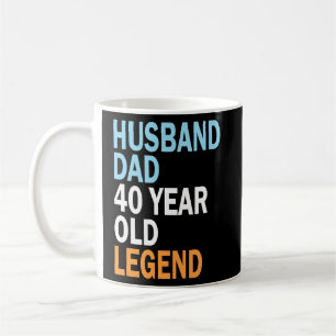 Taza De Café 40.º Cumpleaños Para Los Hombres Papá Vintage De 4