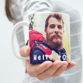 Taza De Café 40.º personalizado de cumpleaños foto hola 40 homb