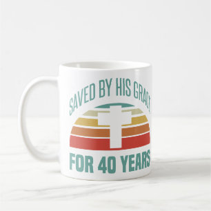 Taza De Café 40.º Regalo De Cumpleaños Para Los Cristianos