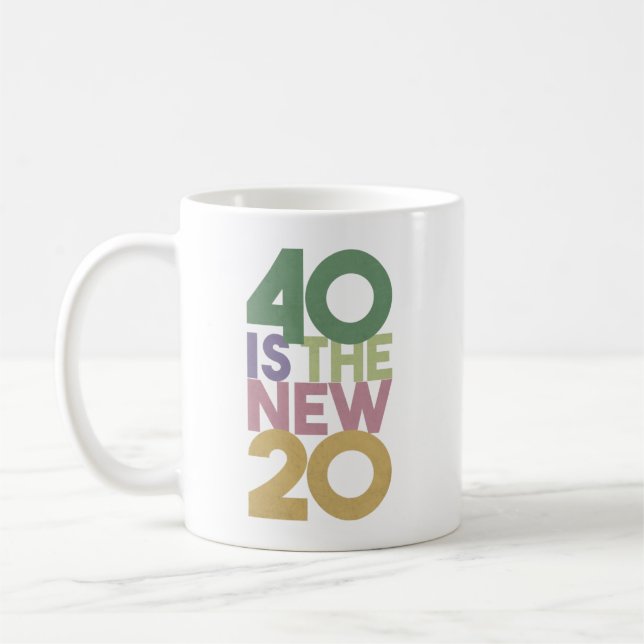 Taza De Café 40 es el nuevo 20-40 cumpleaños esencial (Izquierda)