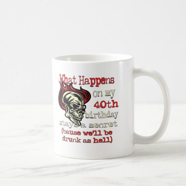 Taza De Café 40.o Regalos de cumpleaños (Derecha)