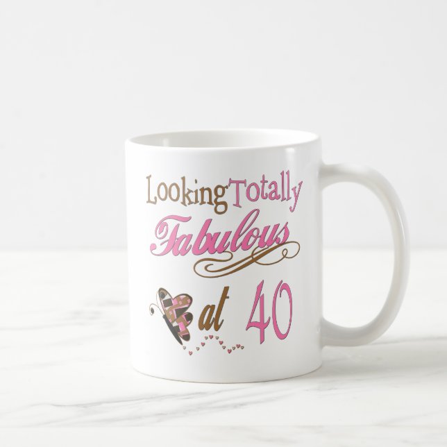 Taza De Café 40.o Regalos de cumpleaños (Derecha)