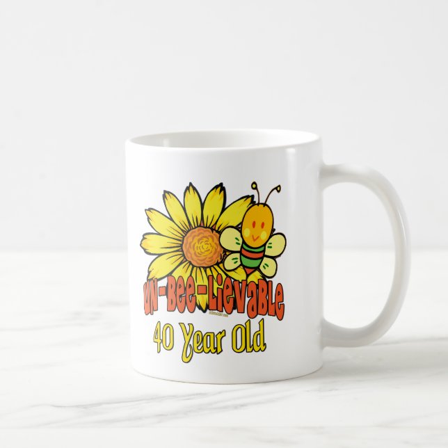 Taza De Café 40.o Regalos de cumpleaños (Derecha)