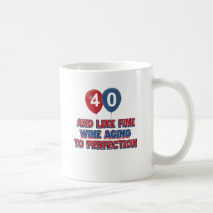 Taza De Café 40.os diseños años del cumpleaños