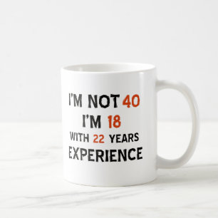 Taza De Café 40.os diseños del cumpleaños