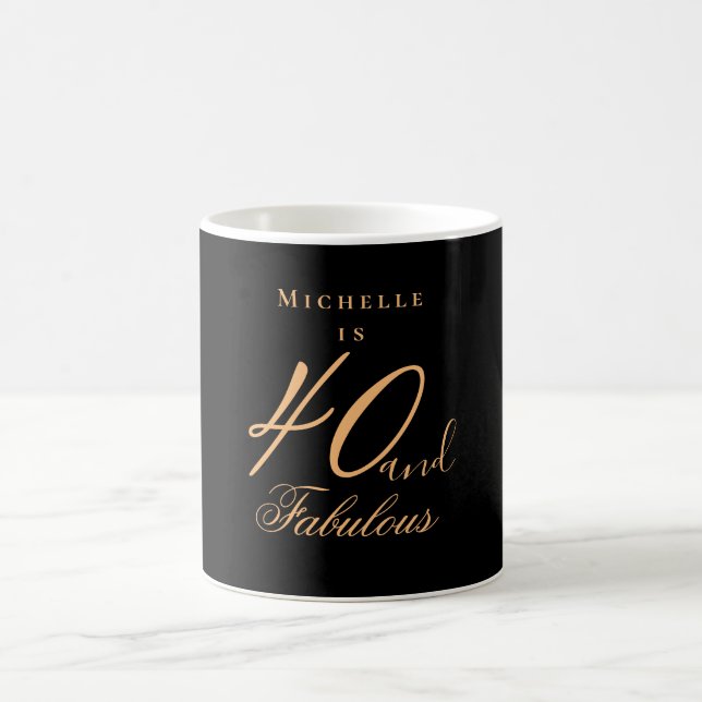 Taza De Café 40 y fabuloso cumpleaños Golden (Centro)