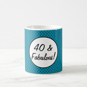 Taza De Café 40 y fabulosos puntos retro de polka