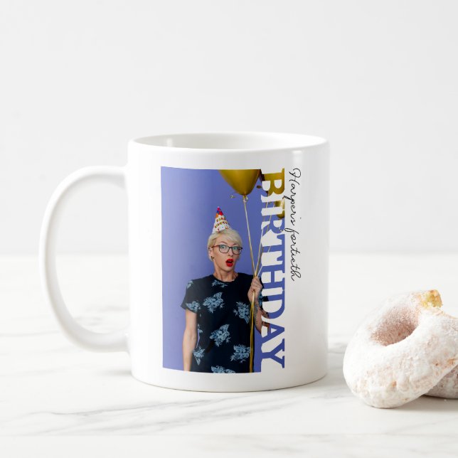 Taza De Café 40th Birthday Photo college Party  (Con donut)