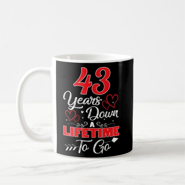 Taza De Café 43° aniversario Boda 43 años antes (Izquierda)