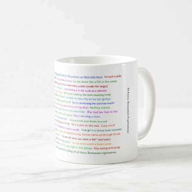 Taza De Café 43 divertida pieza de conversación sobre expresion (Anverso derecho)