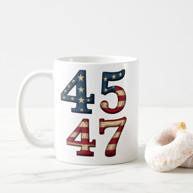 Taza De Café 45-47 presidente trump (Con donut)