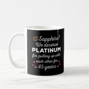 Taza De Café 45° Aniversario Boda I - Pareja Graciosa de Sapphi