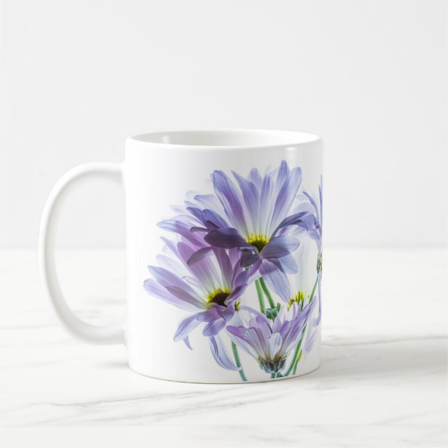 Taza De Café 4721-Daisies rosas de alta clave (Izquierda)