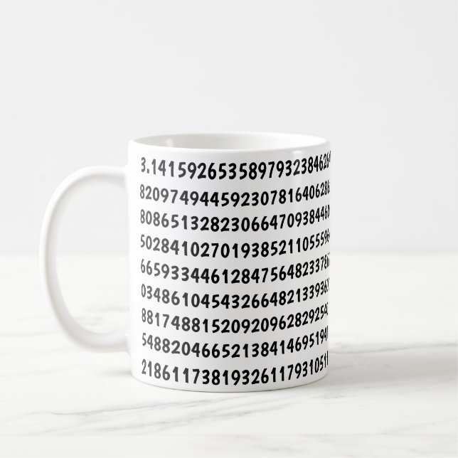 Taza De Café 476 dígitos de pi (Izquierda)