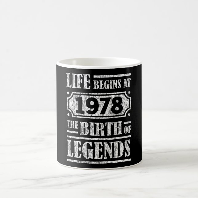 Taza De Café 47 Años De Edad 1978 Nacimiento De Leyenda 47 Años (Centro)