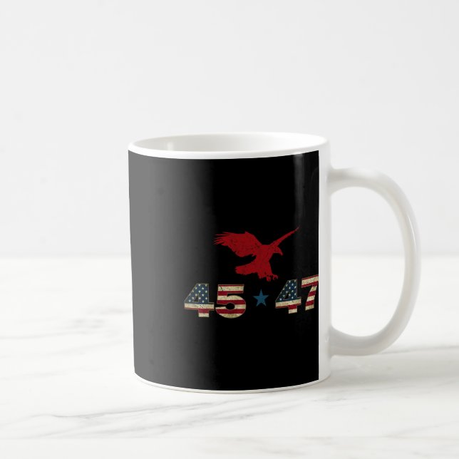 Taza De Café 47 Trump Elección presidencial Patriótica Eagle U (Derecha)