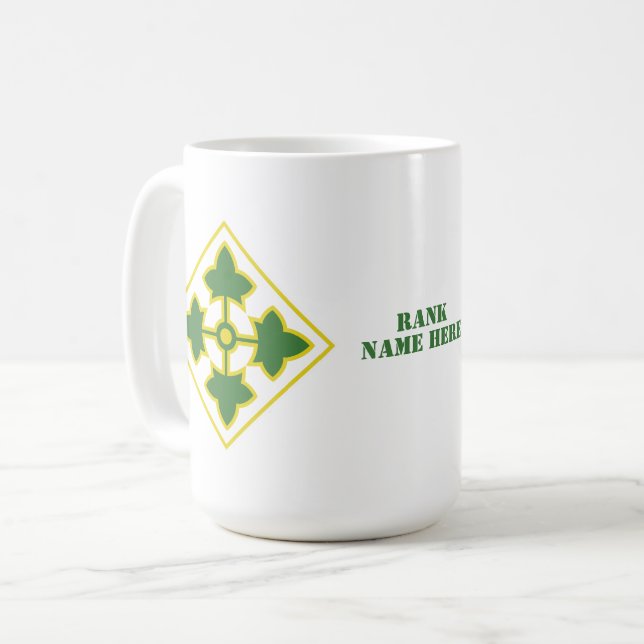 Taza De Café 4.º distintivo de la División de Infantería (Anverso izquierdo)