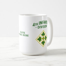Taza De Café 4.º Personalizable de distintivos de la División d