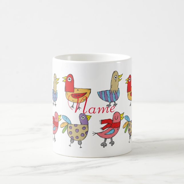 Taza De Café 4 Aves divertidas Thunder_Cove (Centro)