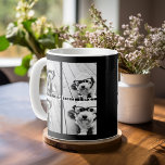 Taza De Café 4 Collage de fotos - puede cambiar el color de fon<br><div class="desc">¡Usa tus fotos de Instagram cuadradas para obtener los mejores resultados! PARA CAMBIAR EL FONDO - haga clic en el área de diseño personalizar o avanzado, y elija un color en el selector de color. Añade tus fotos e instantáneas favoritas a esta tira de película para un divertido guardián de...</div>