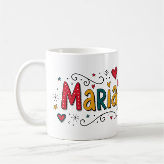 Taza De Café 4 Color Maria 1 - Doodles