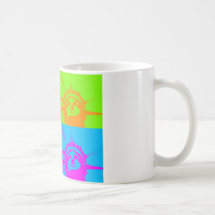Taza De Café 4 Color Pop Art Lady Liberty