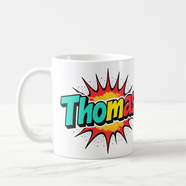 Taza De Café 4 Color Thomas 1 - Retro Comic (Izquierda)