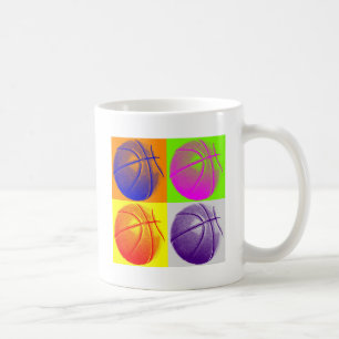 Taza De Café 4 Colores Pop Art Basketball